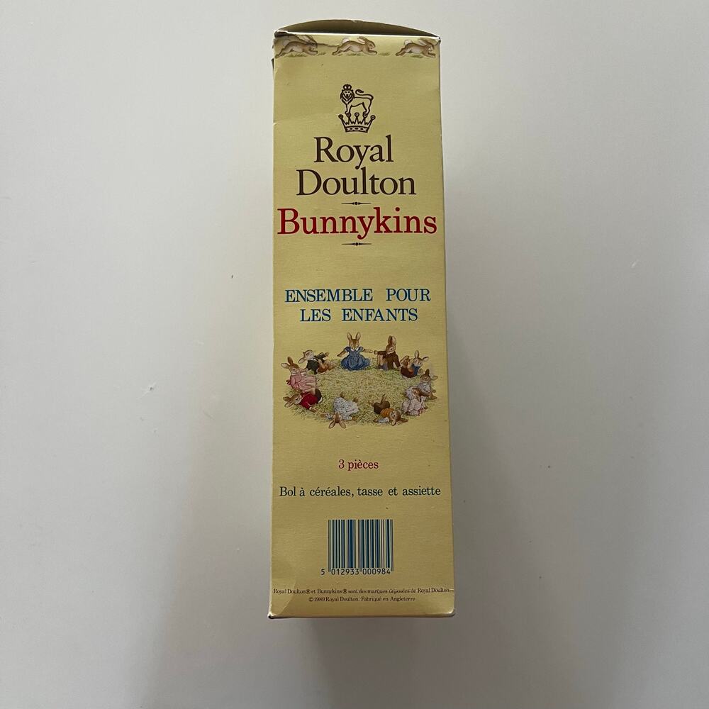 Vintage Royal Doulton Bunnykins 2pc Nursery Set Plate & Mug New in Box England - Picture 5 of 11